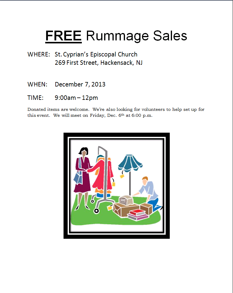 Dec 7 Rummage Sales