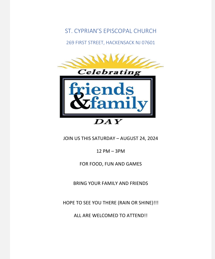 St Cyprians 95th Anniversary Brunch