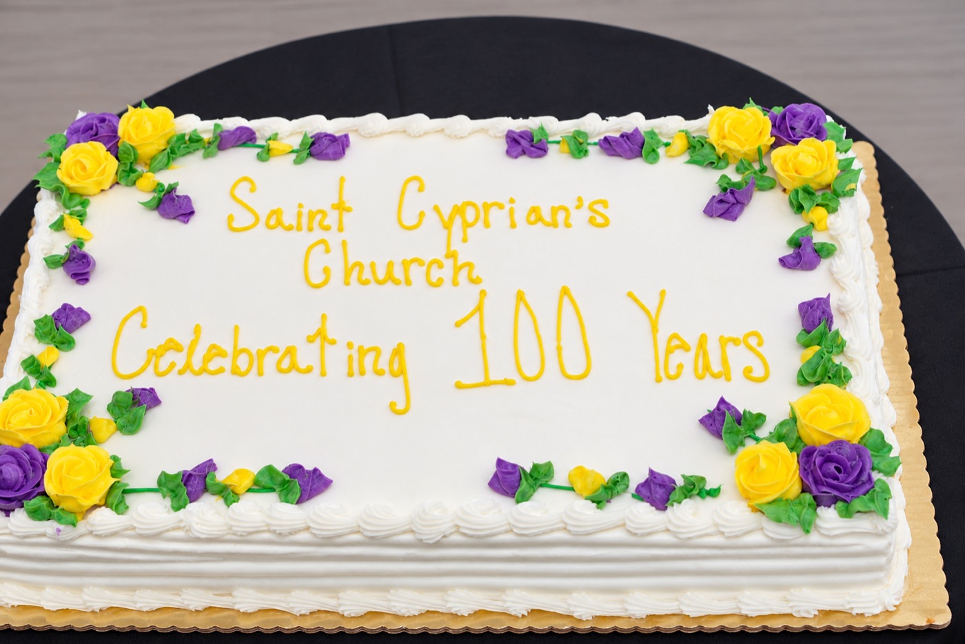 Anniversary cake reading Saint Cyprian's Church, Celebrating 100 Years