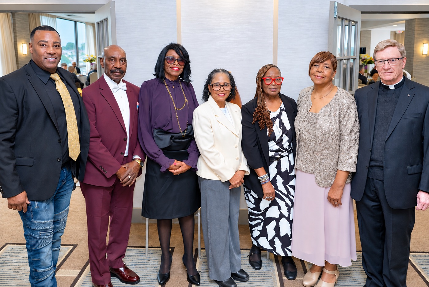 Parish leaders and clergy at the luncheon